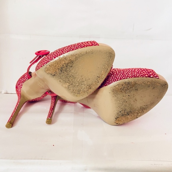 ❌SOLD❌Valentino MICROSTUD 120 Pink Strass Mary Jane Heel - Picture 8 of 8